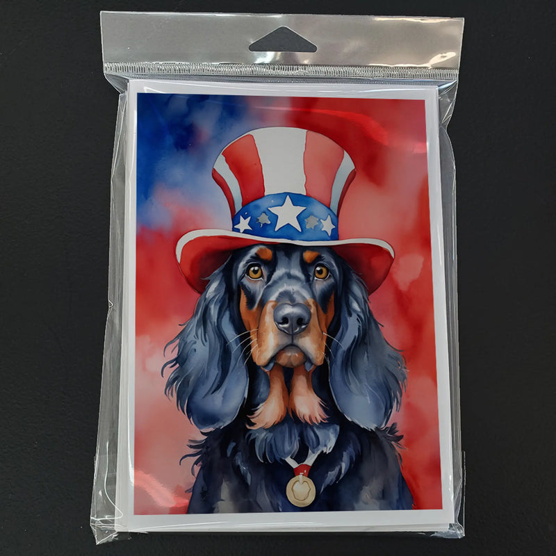 Gordon Setter Patriotic American Greeting Cards Pack of 8 Caroline's Treasures