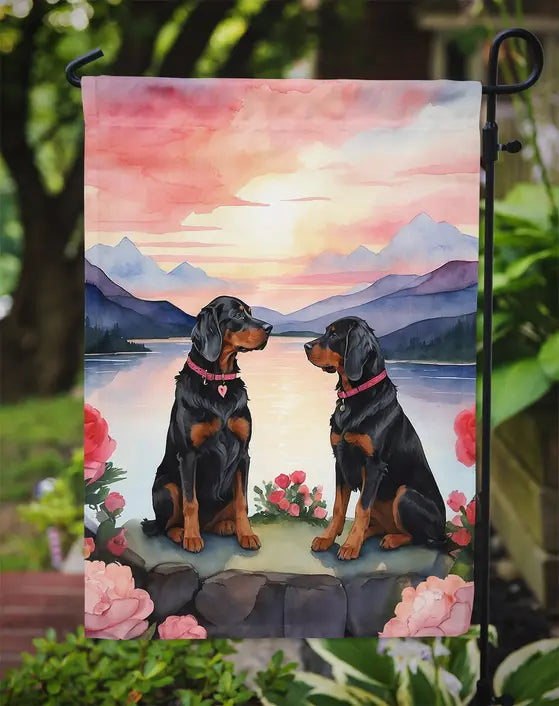 Gordon Setter Two Hearts Garden Flag Caroline's Treasures