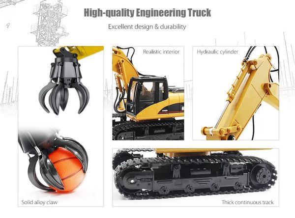 Grab Loader Excavator RC Die-Cast Model (1:14 Scale) Texas Toy Distribution