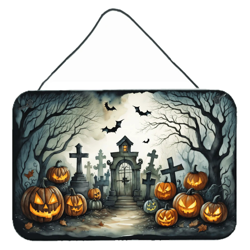 Graveyard Spooky Halloween Wall or Door Hanging Prints Caroline's Treasures