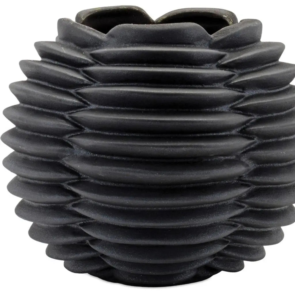 Gray Ceramic 8 Ounce Round Pot Planter Homeroots Home Decor