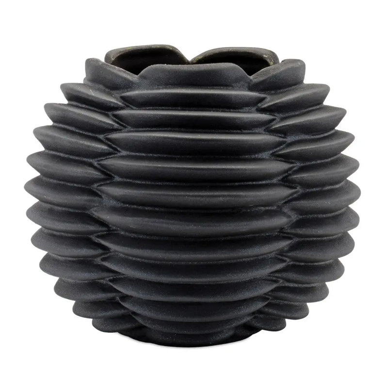 Gray Ceramic 8 Ounce Round Pot Planter Homeroots Home Decor