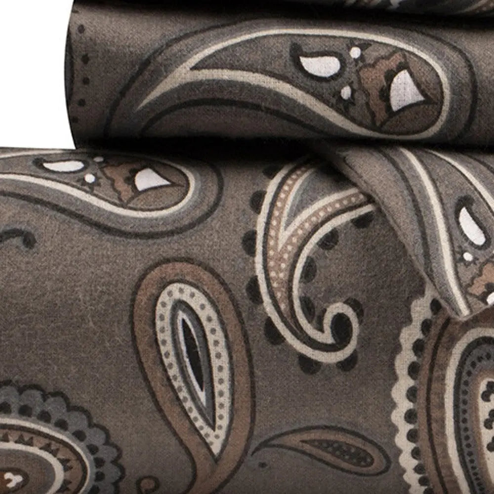 Gray Ivory And Brown King Cotton Washable Duvet Cover Set With Two Shams Homeroots Bed & Bath