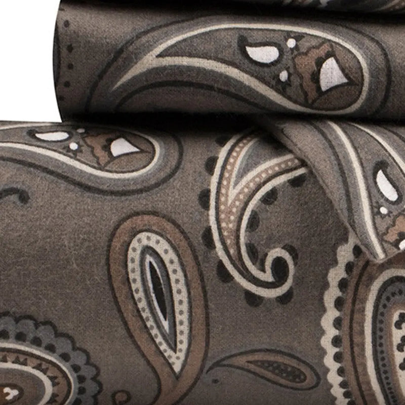Gray Ivory And Brown King Cotton Washable Duvet Cover Set With Two Shams Homeroots Bed & Bath