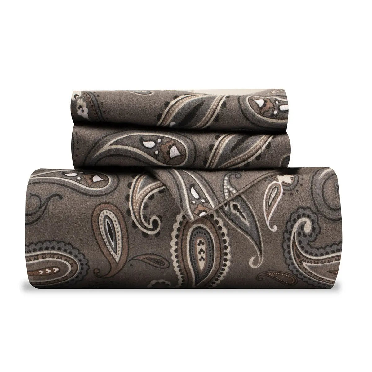 Gray Ivory And Brown King Cotton Washable Duvet Cover Set With Two Shams Homeroots Bed & Bath