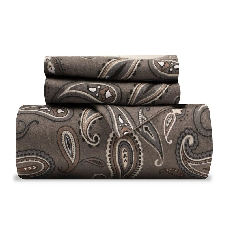 Gray Ivory And Brown King Cotton Washable Duvet Cover Set With Two Shams Homeroots Bed & Bath