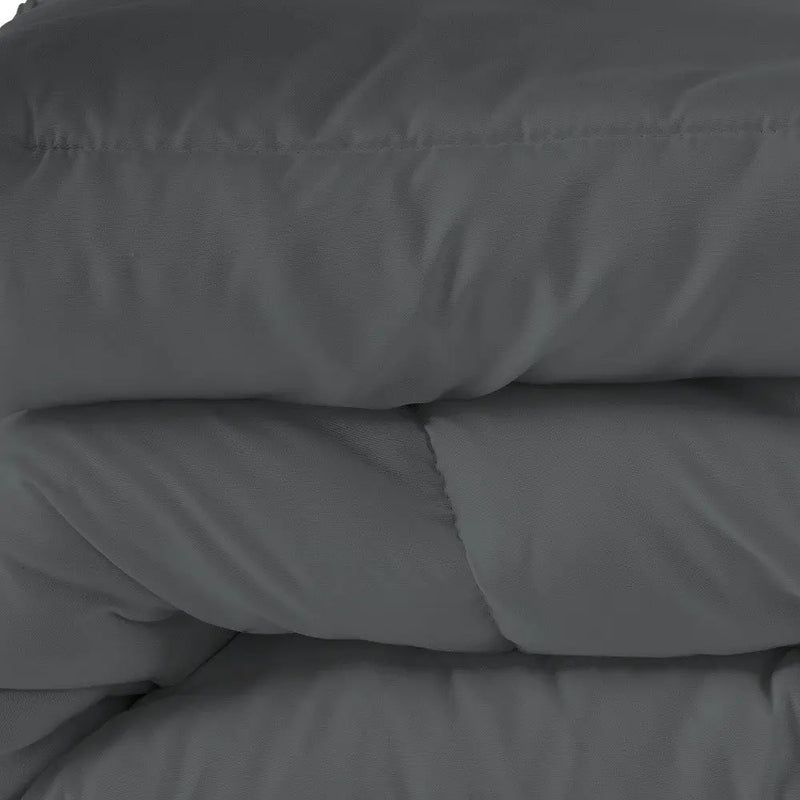 Gray King Microfiber Washable Microfiber Down Alternative Comforter Homeroots Bed & Bath