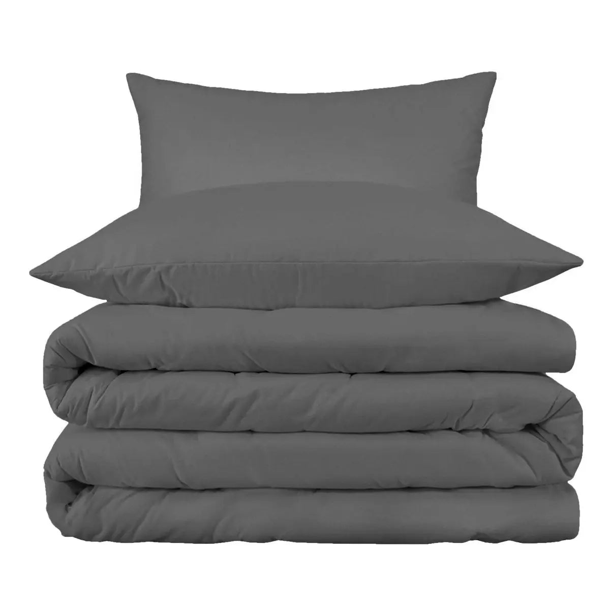 Gray Queen Cotton Blend Washable Duvet Cover Set Homeroots Bed & Bath