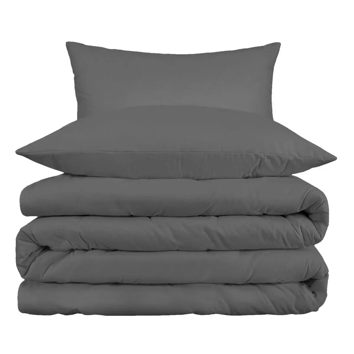 Gray Queen Cotton Blend Washable Duvet Cover Set Homeroots Bed & Bath