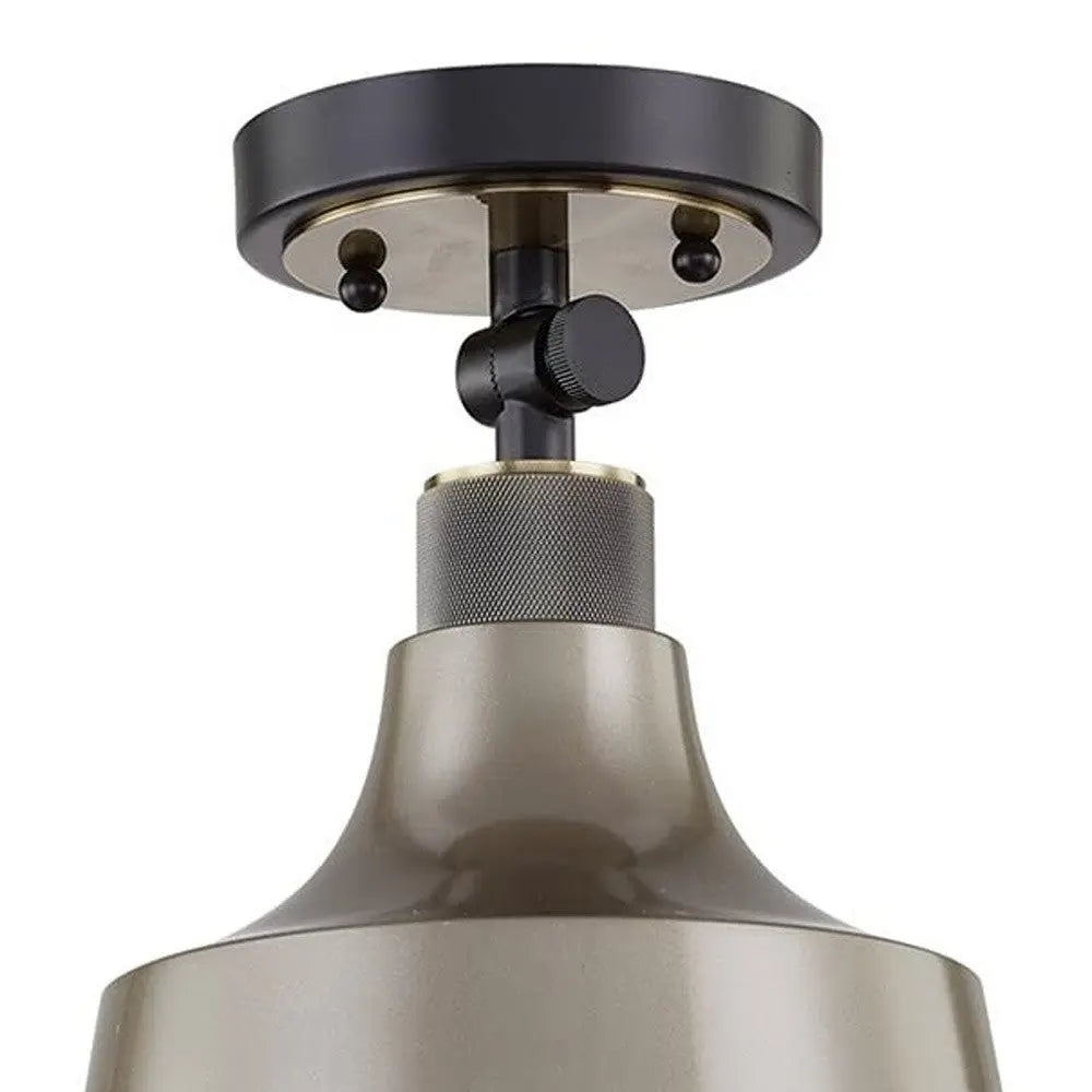 Gray Shaded Metal Dimmable Flush Chandelier With Gold Shades Homeroots Lighting