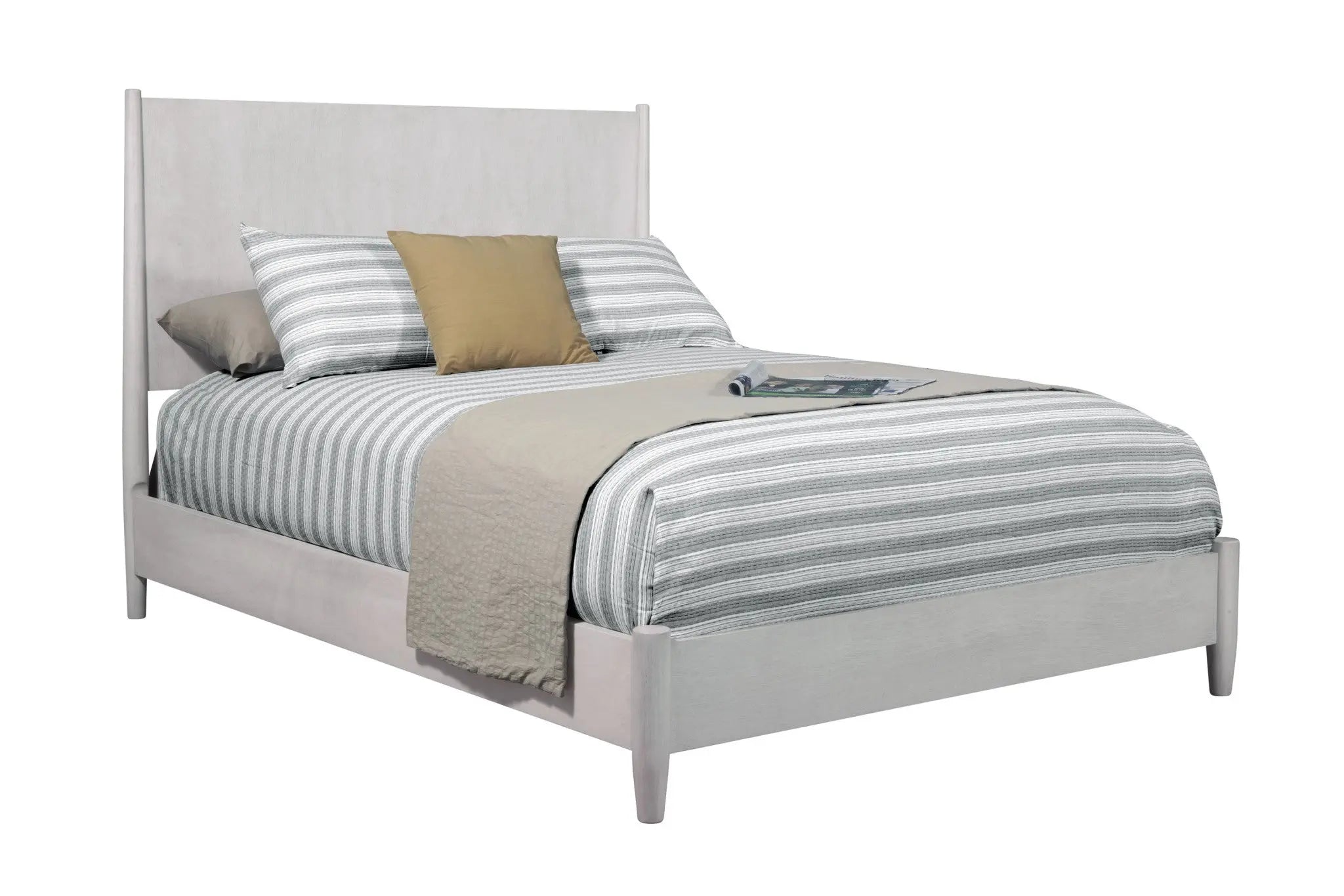 Gray Solid Wood California King Bed Frame Homeroots Bed & Bath