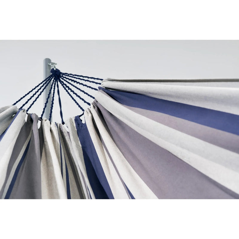 Gray Striped Single Spreader Bar Hammock Homeroots Outdoor