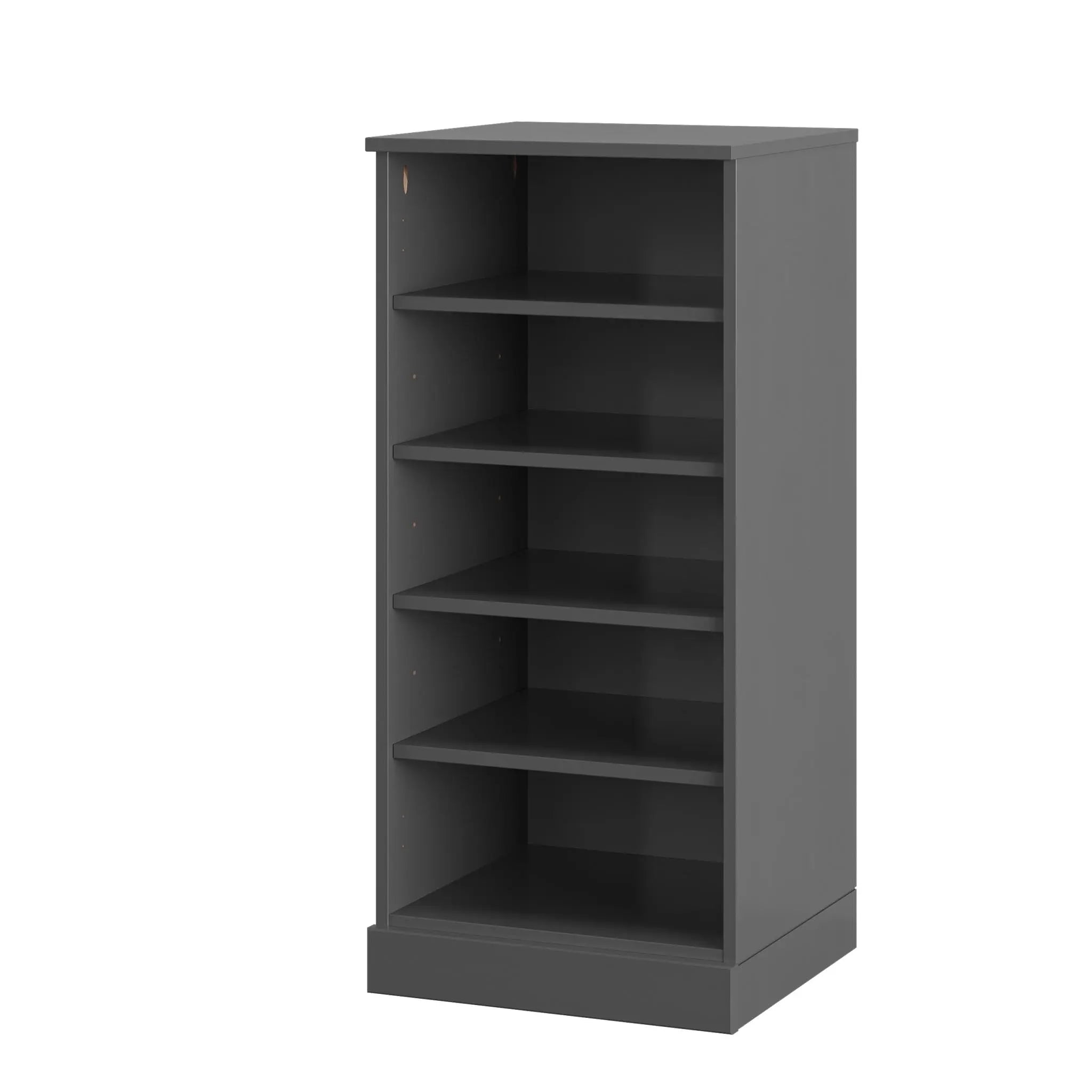 Gray Ten Pair Solid WoodShoe Storage Cabinet Homeroots Organization