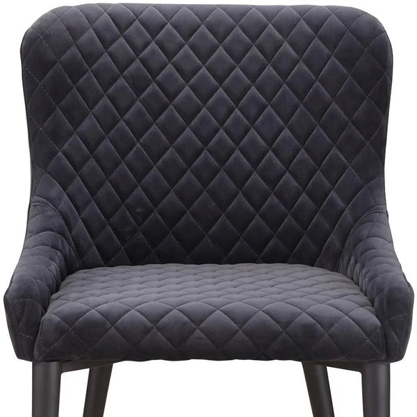 Gray Tufted Velvet Dining Side Chair Homeroots Kitchen & Dining