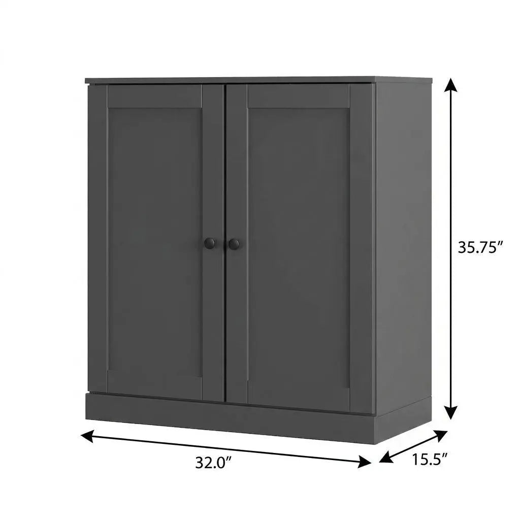 Gray Twenty Pair Solid WoodShoe Storage Cabinet Homeroots Organization