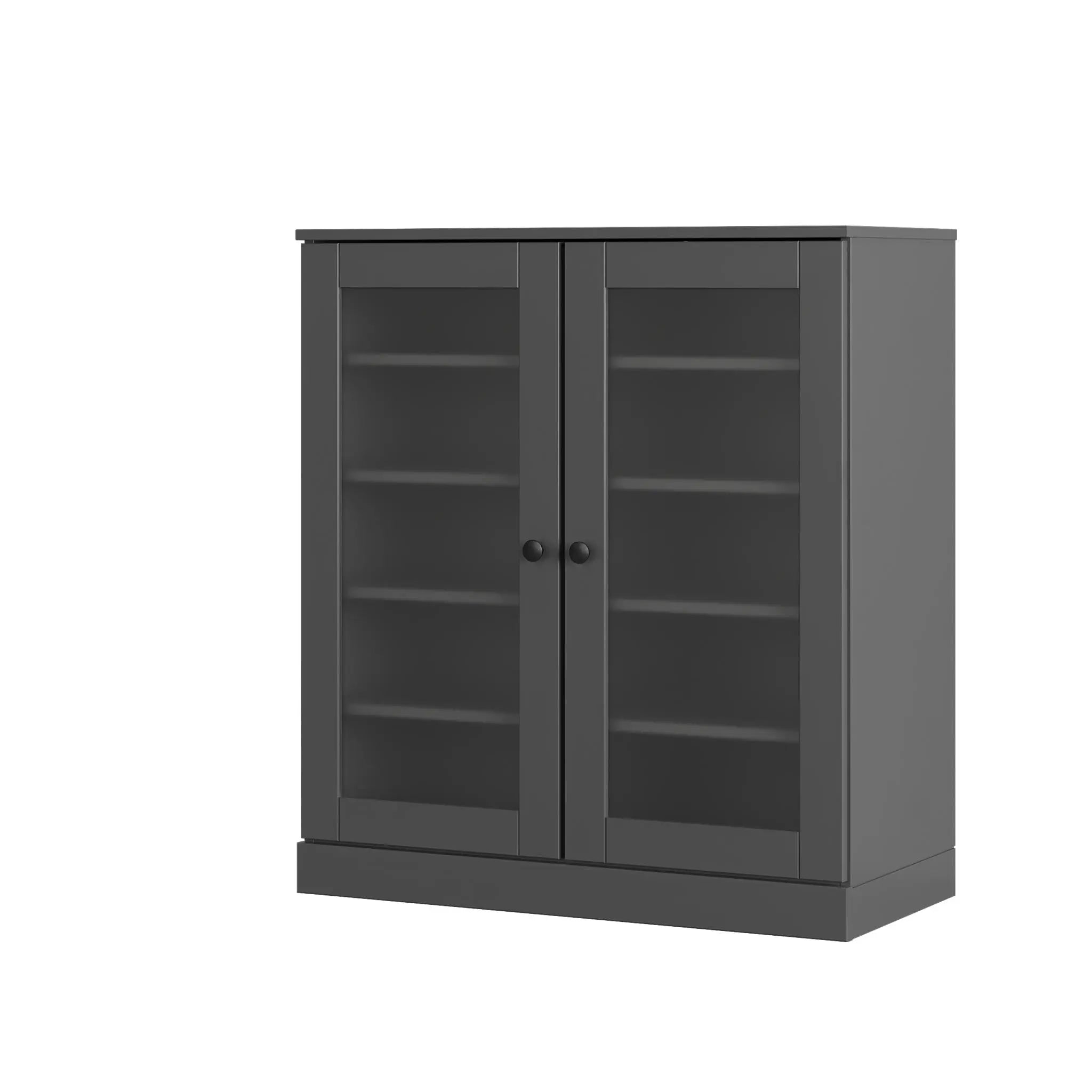 Gray Twenty Pair Solid WoodShoe Storage Cabinet Homeroots Organization