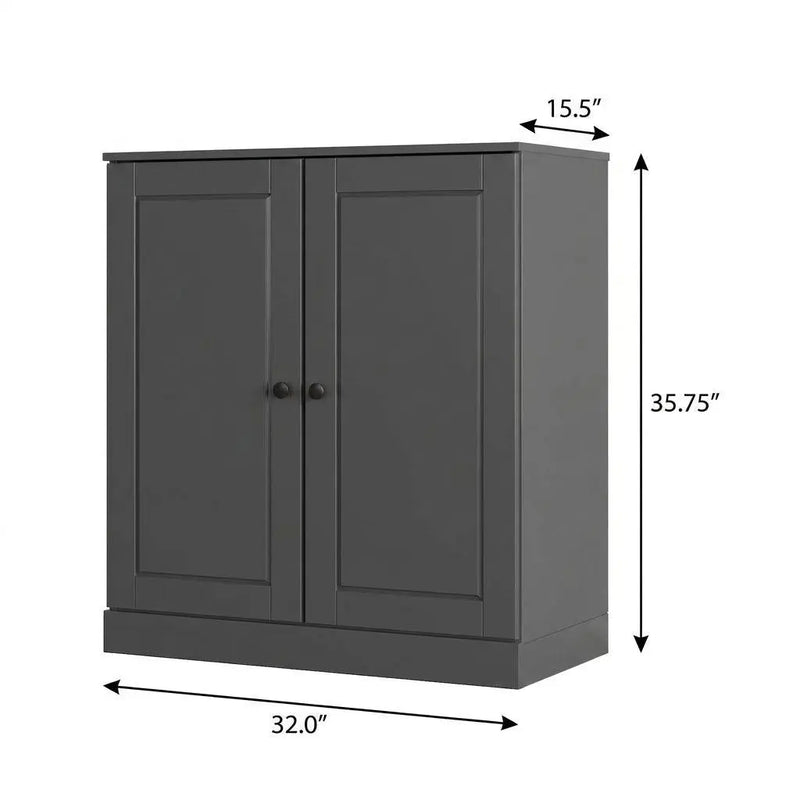 Gray Twenty Pair Solid WoodShoe Storage Cabinet Homeroots Organization