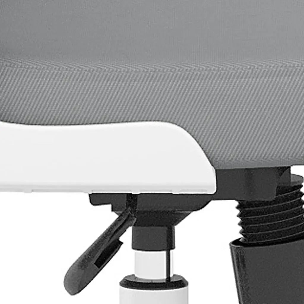 Gray White and Black Adjustable Height Swivel Rolling Office Chair Homeroots Office