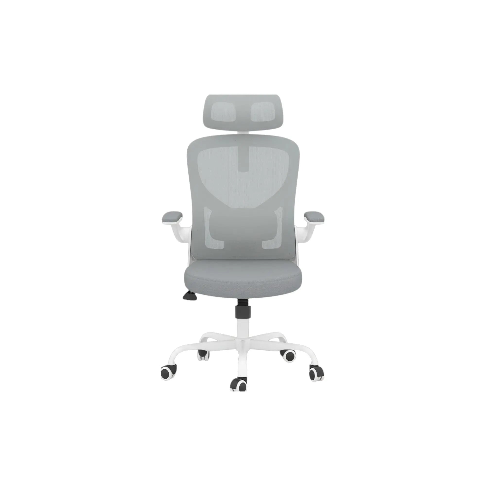 Gray White and Black Adjustable Height Swivel Rolling Office Chair Homeroots Office