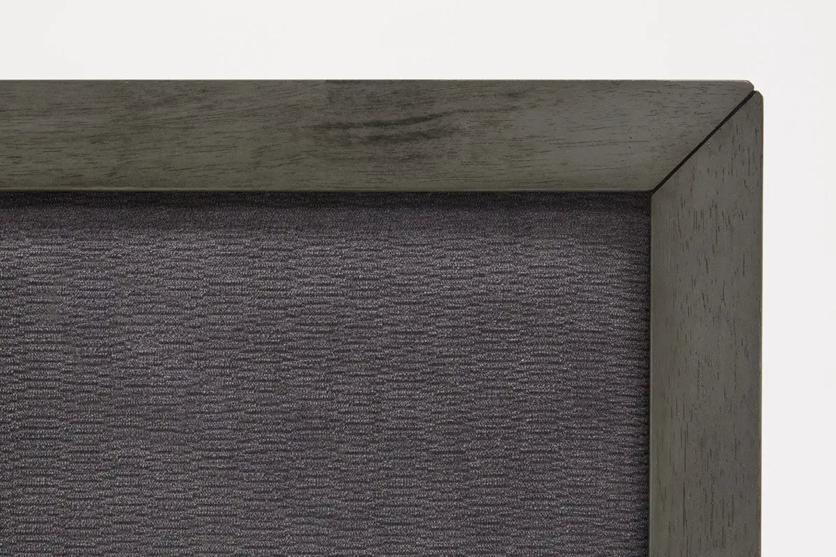 Gray Wood And Linen King Bed Frame Homeroots Bed & Bath