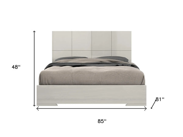 Gray Wood King Bed Frame - GreatEagleInc