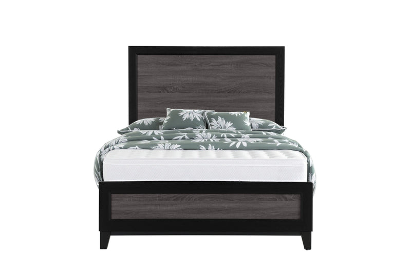 Gray and Black Wood King Bed Frame Homeroots Bed & Bath