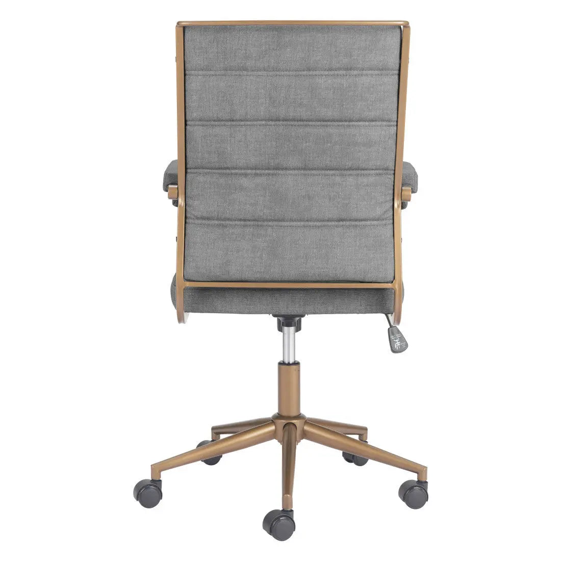 Gray and Bronze Adjustable Height Swivel Rolling Office Chair Homeroots Office