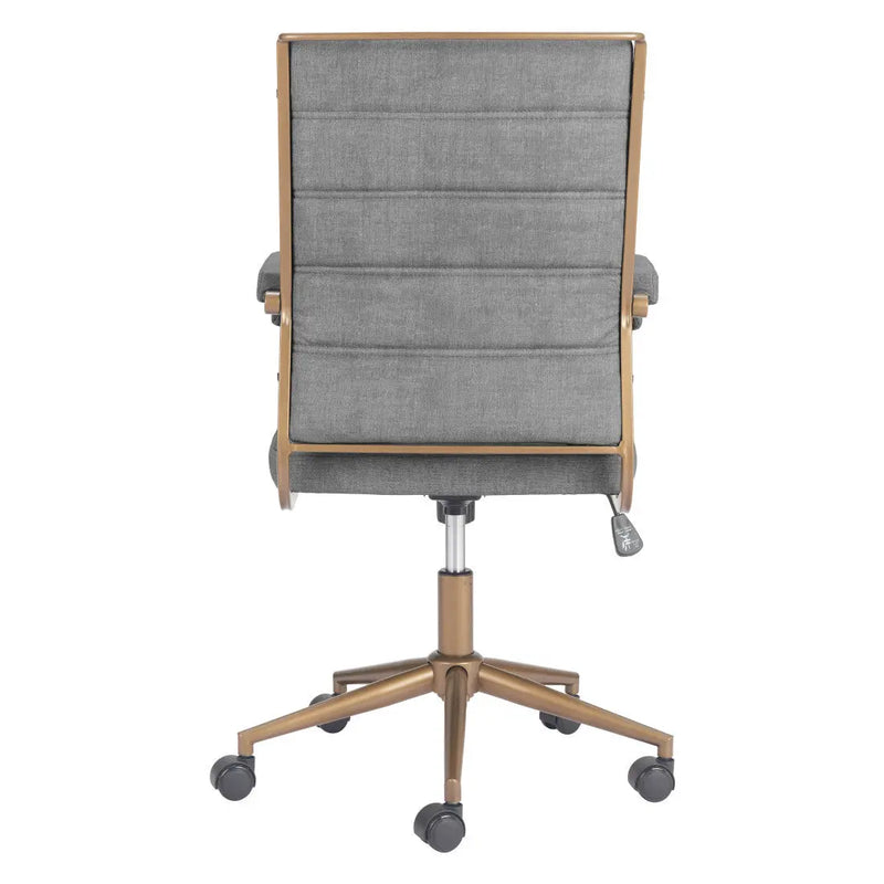 Gray and Bronze Adjustable Height Swivel Rolling Office Chair Homeroots Office