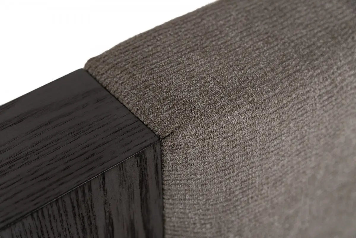 Gray and Dark Gray And Upholstered King Bed Frame Homeroots Bed & Bath