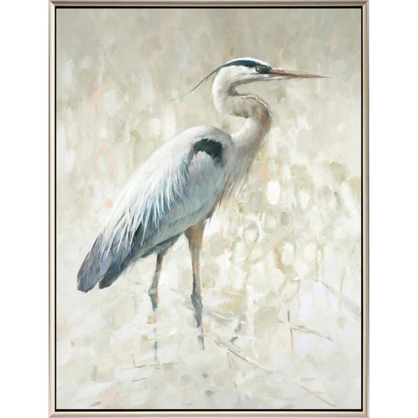 Great Blue Heron I Silver Floater Frame Wall Art Homeroots Home Decor