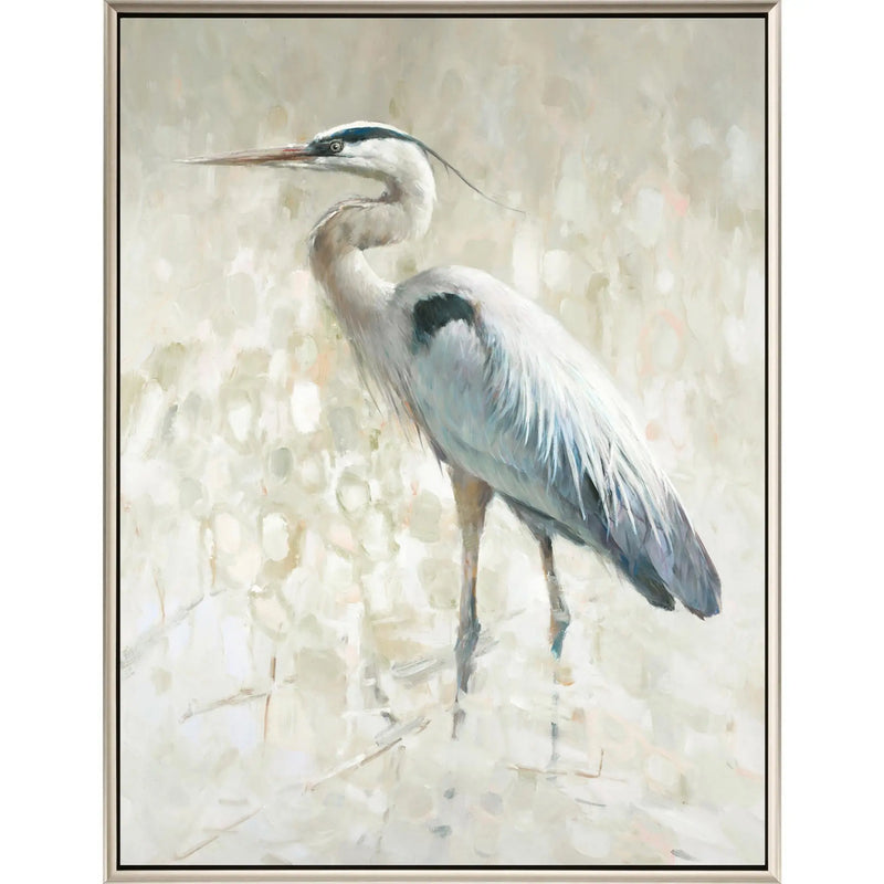Great Blue Heron I Silver Floater Frame Wall Art Homeroots Home Decor