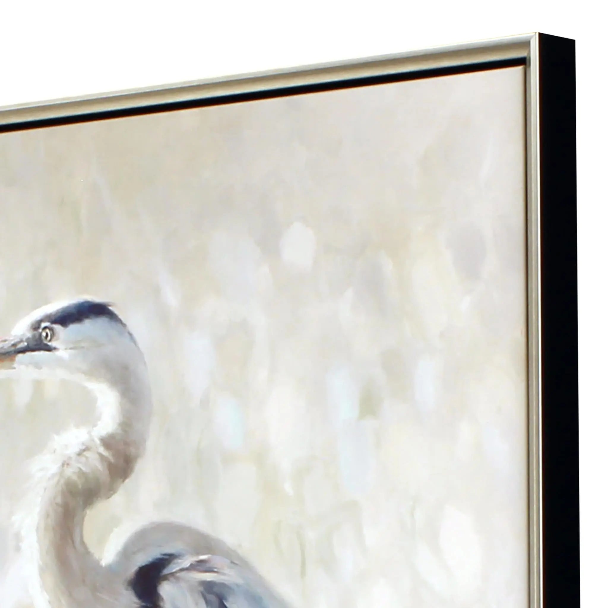 Great Blue Heron II Silver Floater Frame Wall Art Homeroots Home Decor