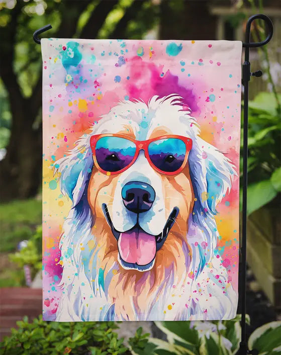 Great Pyrenees Hippie Dawg Garden Flag Caroline's Treasures