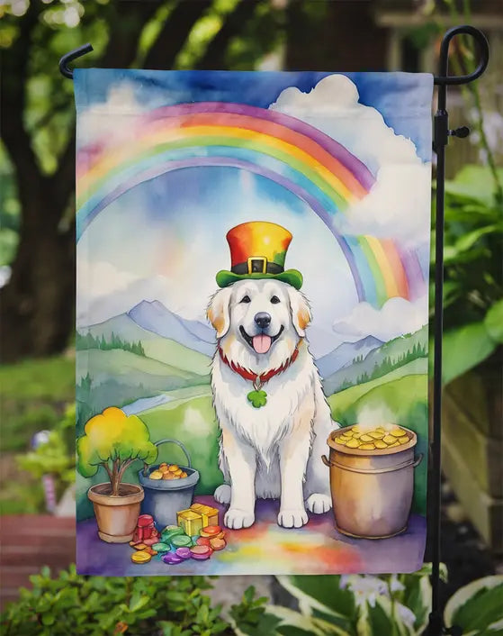 Great Pyrenees St Patrick's Day Garden Flag Caroline's Treasures