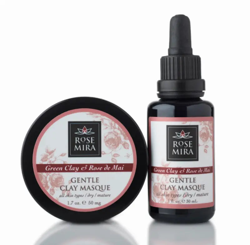 Green Clay and Rose De Mai Gentle Masque - 1.7oz Rosemira Organics