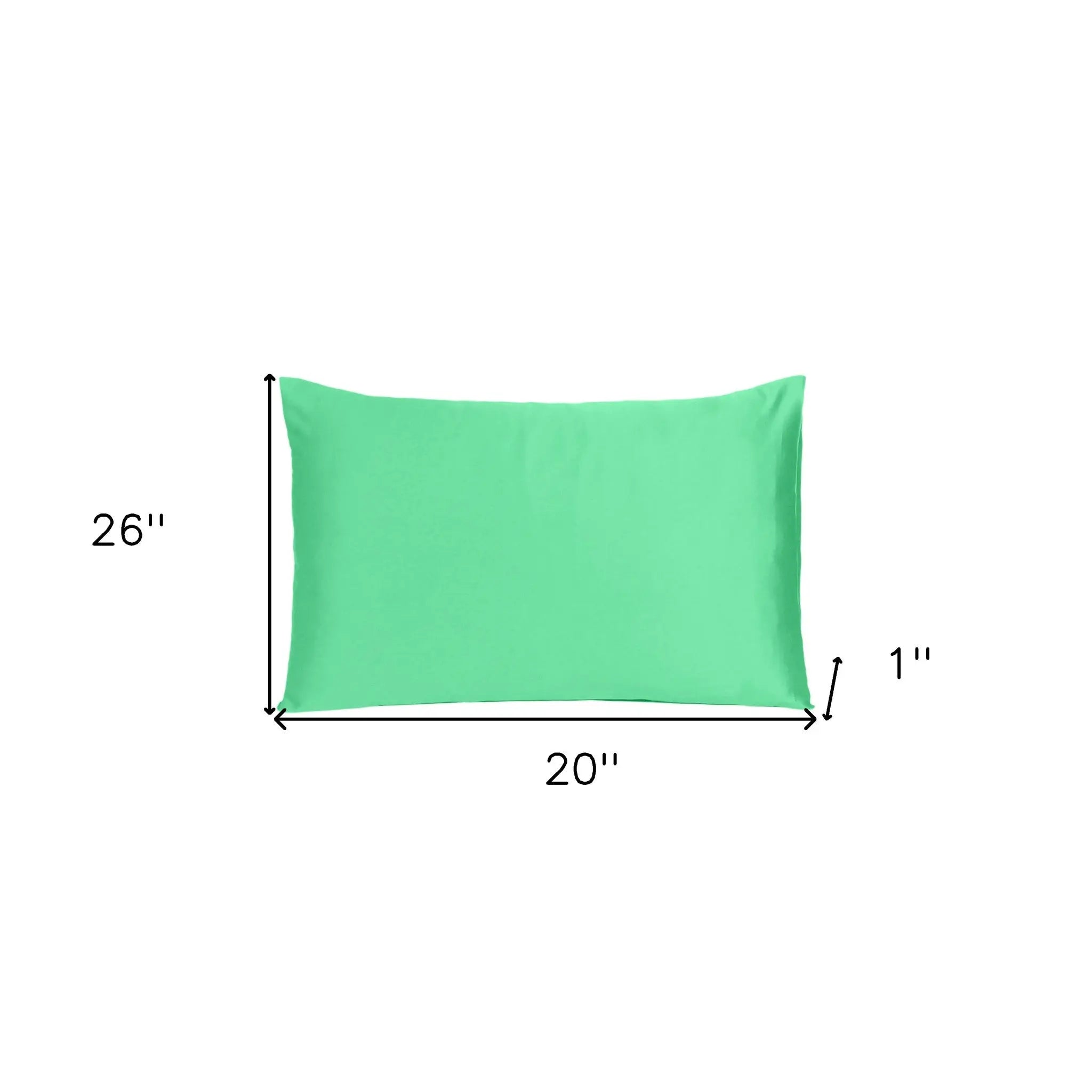 Green Dreamy Set Of 2 Silky Satin Standard Pillowcases Homeroots Bed & Bath