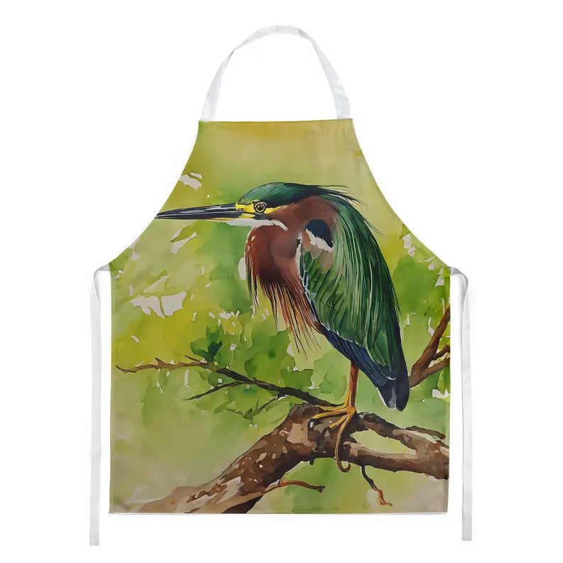 Green Heron Apron Caroline's Treasures