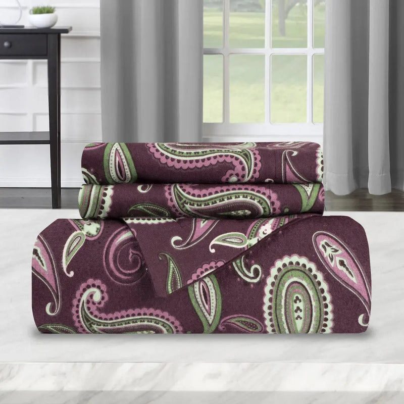Green Pink And Purple King Cotton Washable Duvet Cover Set With Two Shams Homeroots Bed & Bath