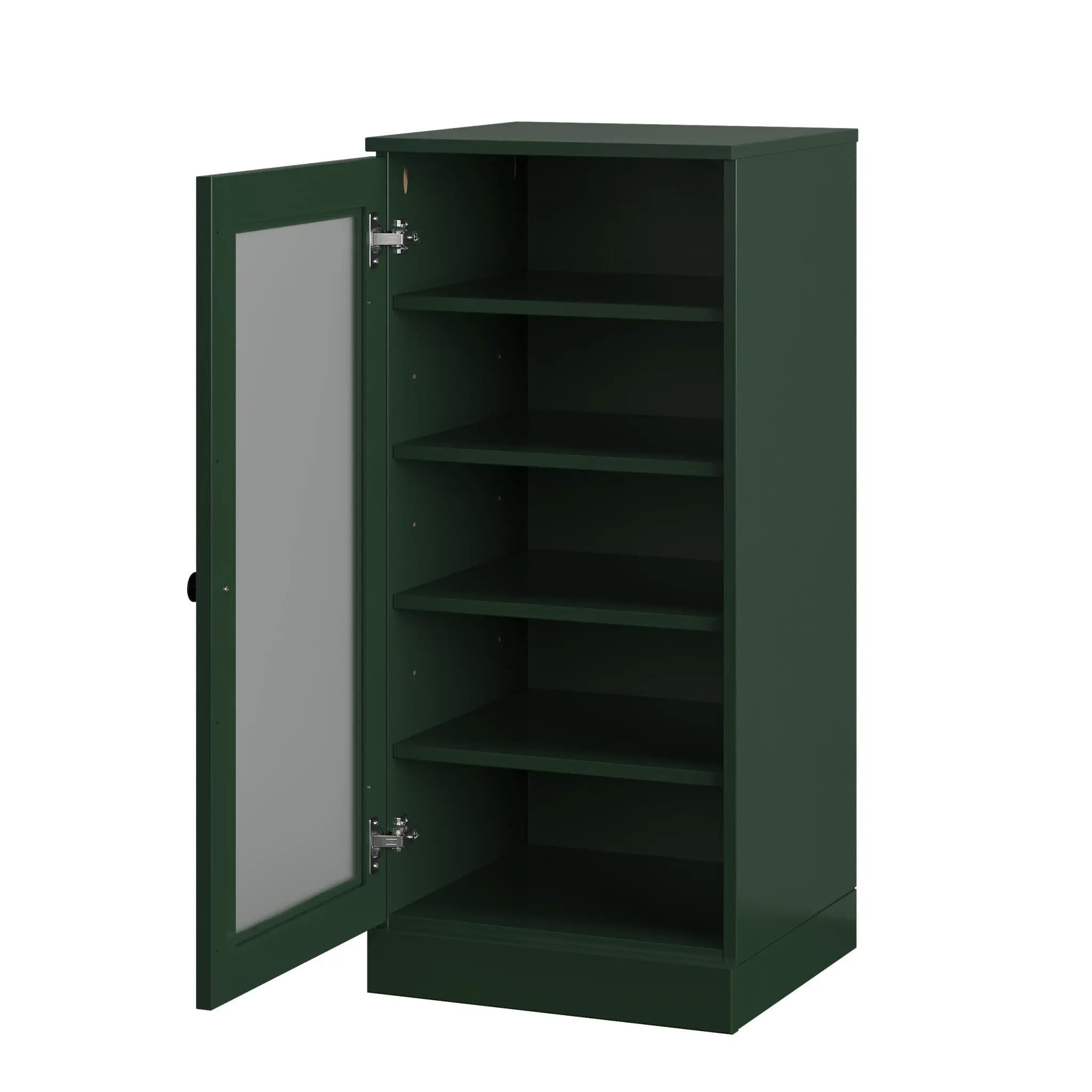 Green Ten Pair Solid WoodShoe Storage Cabinet Homeroots Organization
