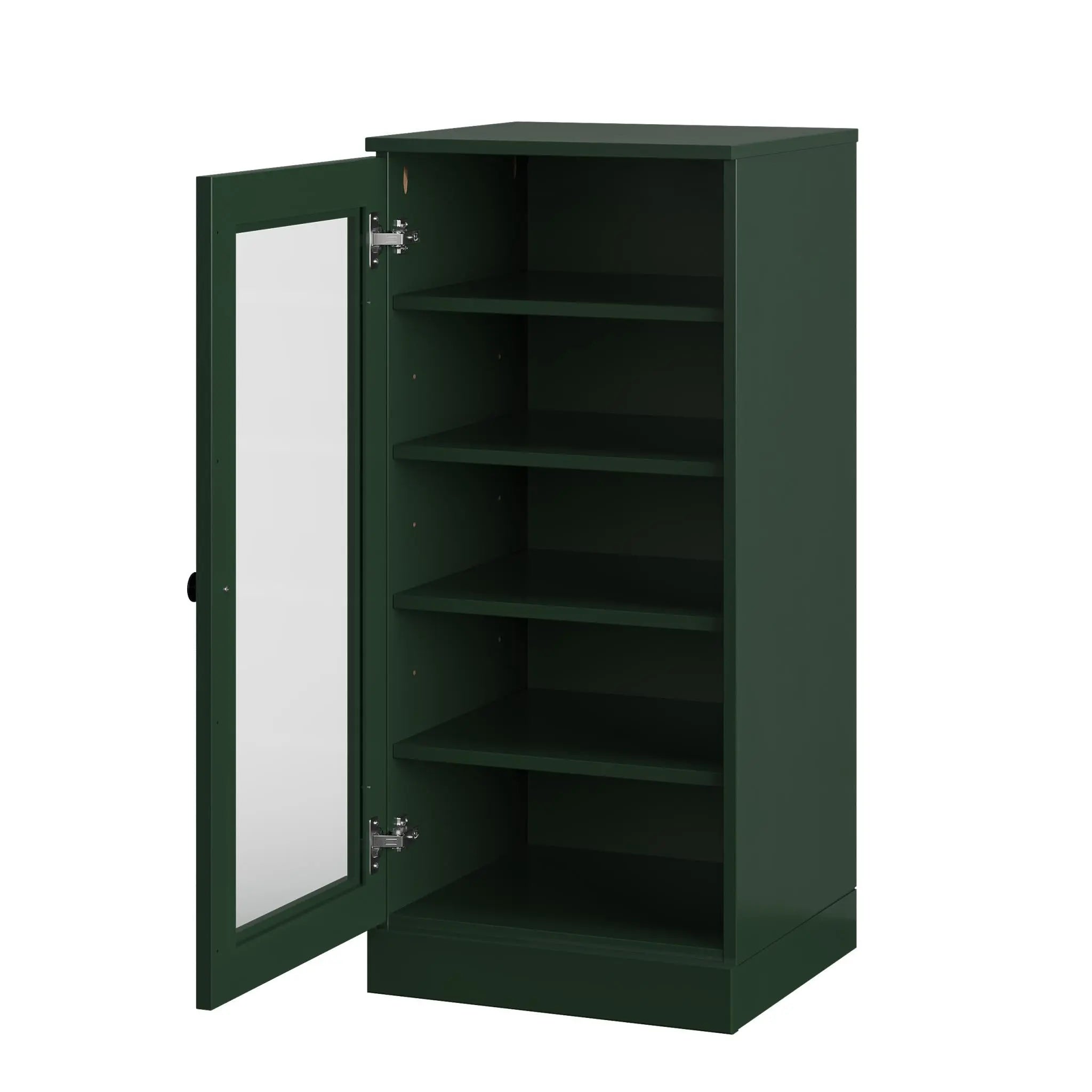 Green Ten Pair Solid WoodShoe Storage Cabinet Homeroots Organization