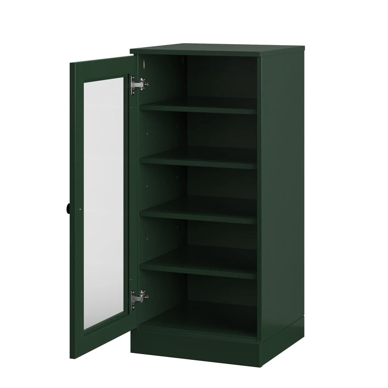 Green Ten Pair Solid WoodShoe Storage Cabinet Homeroots Organization