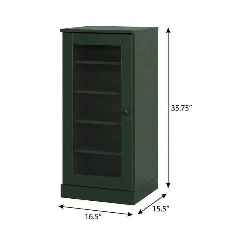 Green Ten Pair Solid WoodShoe Storage Cabinet Homeroots Organization