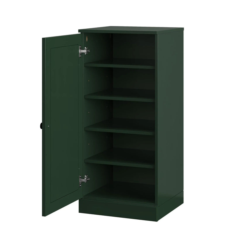 Green Ten Pair Solid WoodShoe Storage Cabinet Homeroots Organization