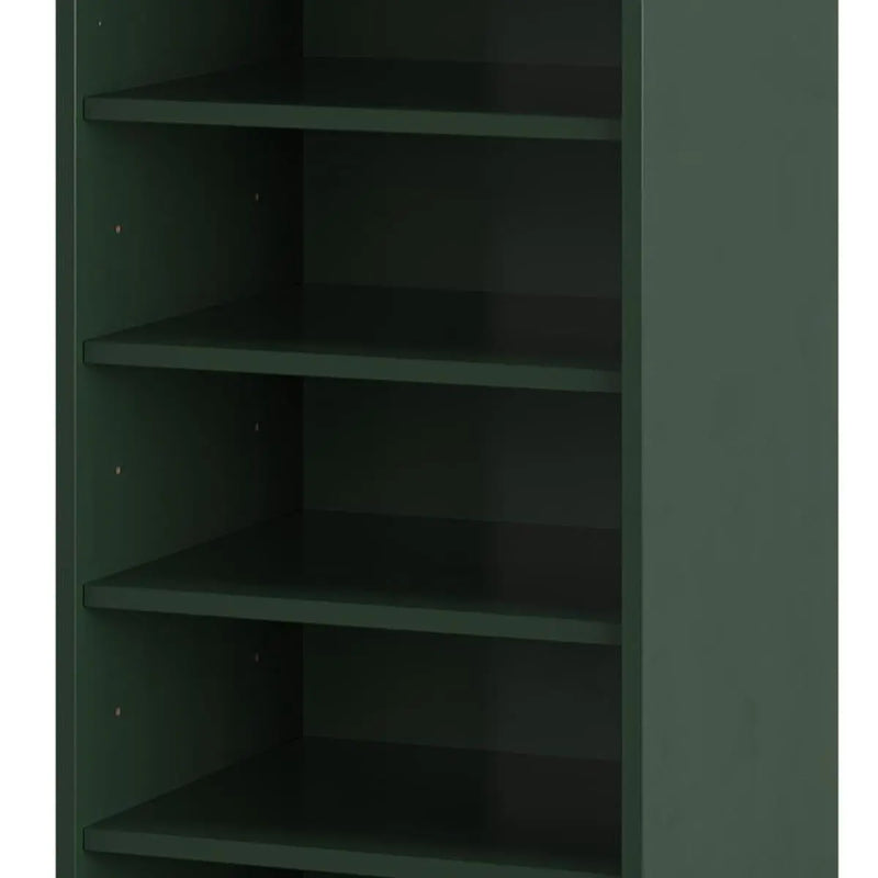Green Ten Pair Solid WoodShoe Storage Cabinet Homeroots Organization