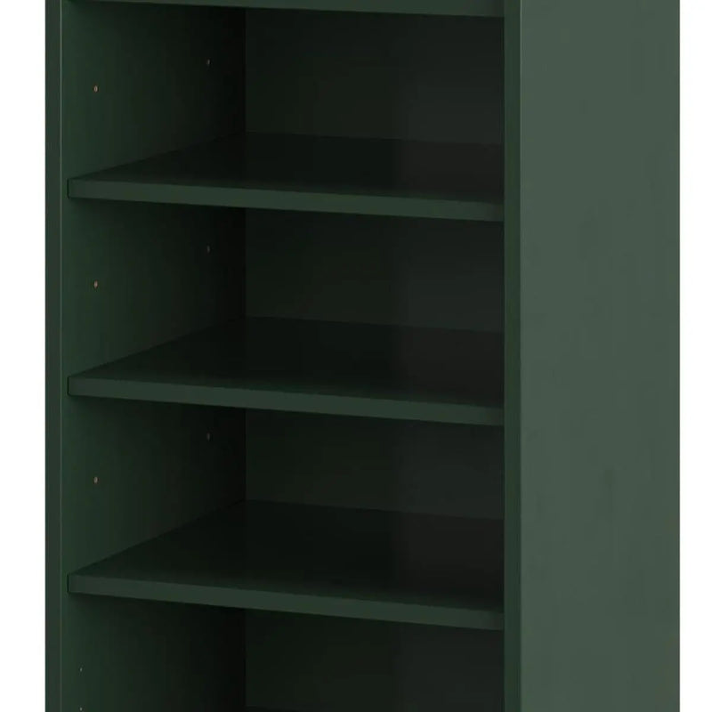 Green Ten Pair Solid WoodShoe Storage Cabinet Homeroots Organization