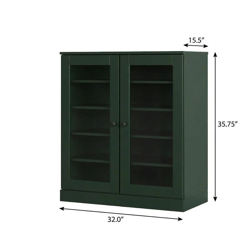 Green Twenty Pair Solid WoodShoe Storage Cabinet Homeroots Organization