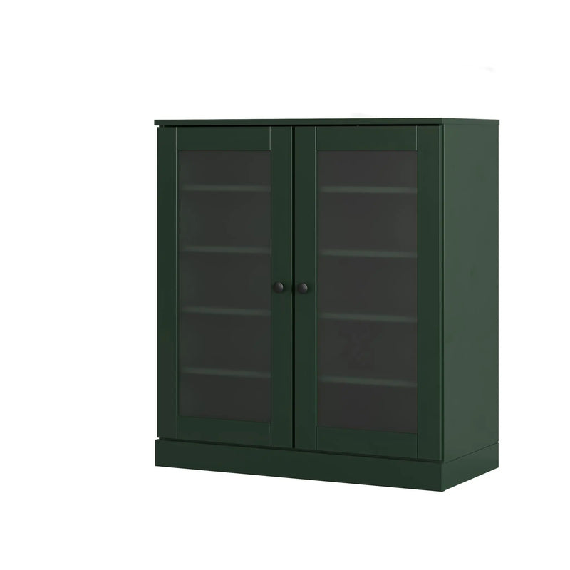 Green Twenty Pair Solid WoodShoe Storage Cabinet Homeroots Organization