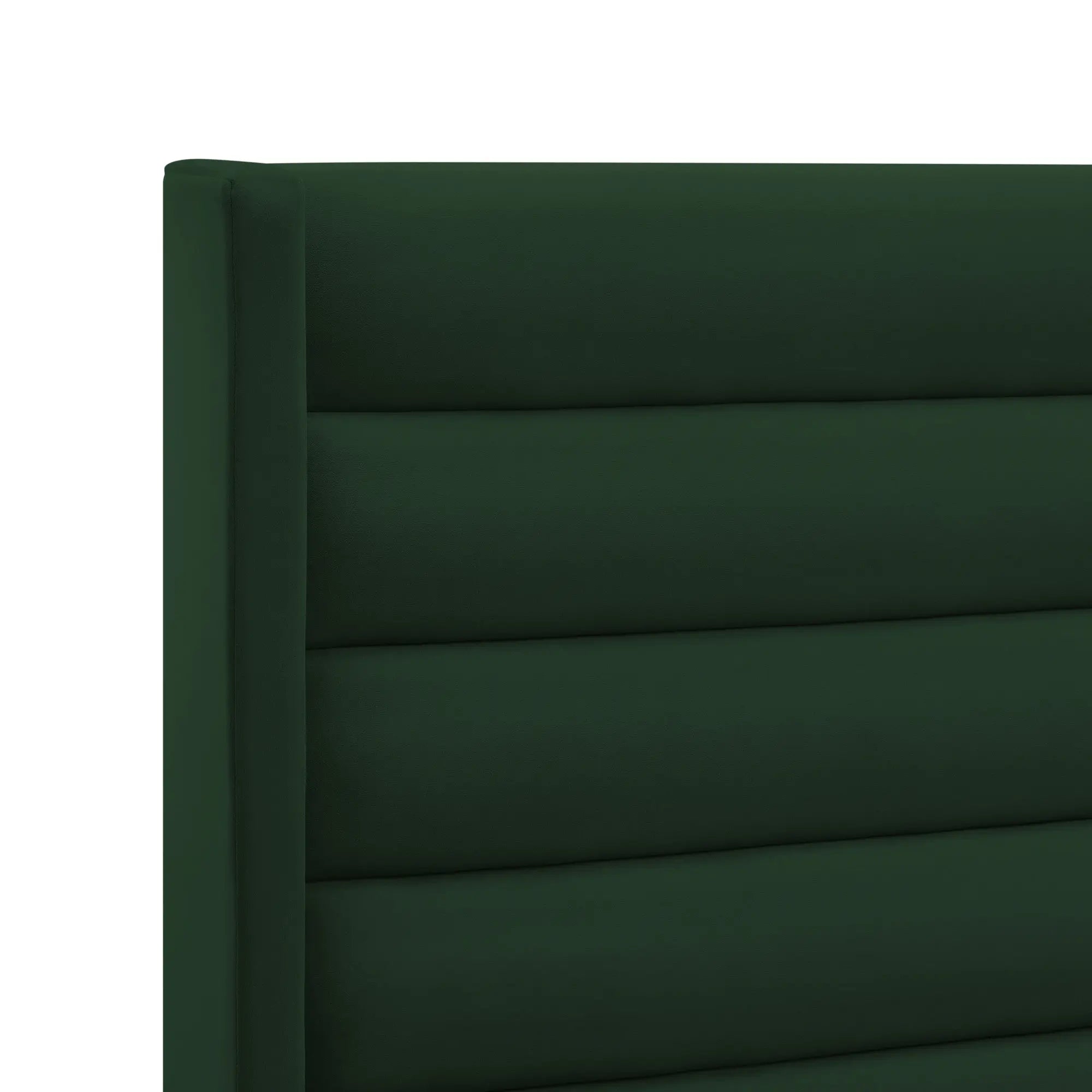 Green Velvet Upholstered King Bed Frame Homeroots Bed & Bath
