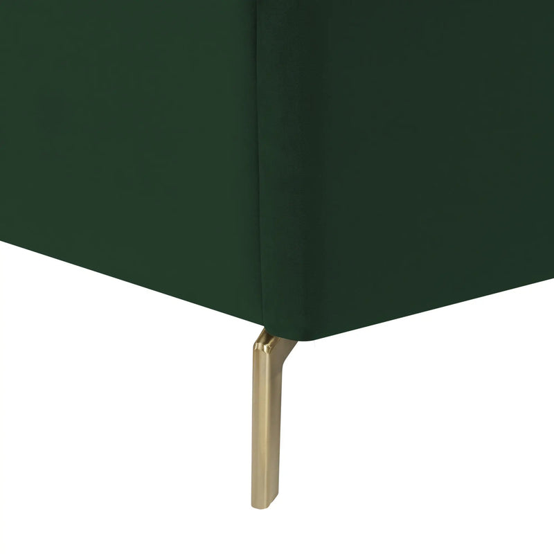 Green Velvet Upholstered King Bed Frame Homeroots Bed & Bath