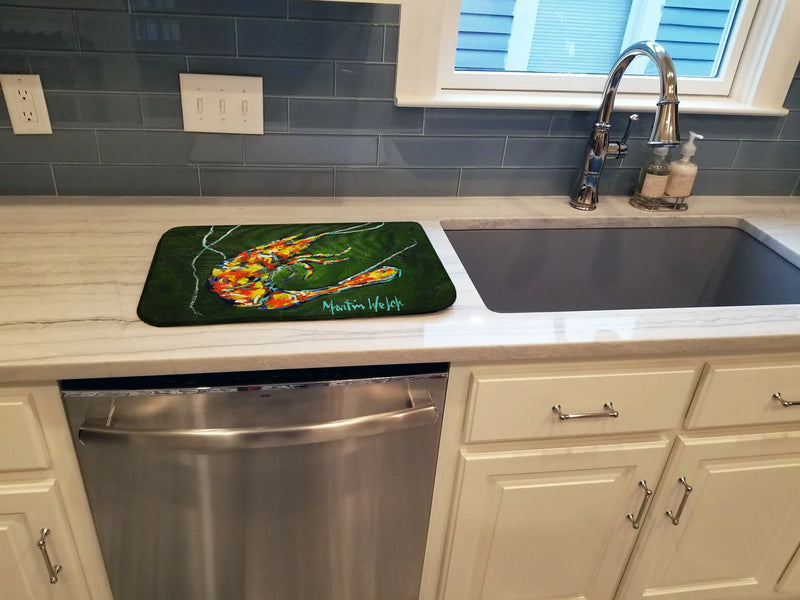 Green Waters Shrimp Dish Drying Mat Caroline's Treasures